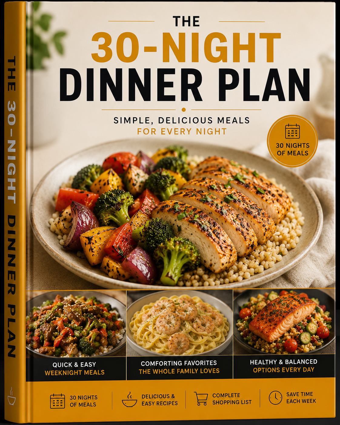 Bonus 4 — 30-night dinner plan and shopping list