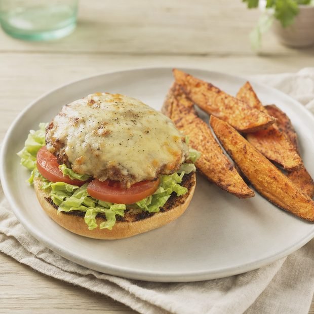 Air fryer turkey smash burger